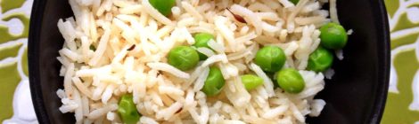 Indian Cooking 201 -- Recipe #1: Basmati rice with sweet green peas and cumin