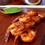 Smoky & Spicy Indian Barbecue: Bobby Flay’s Grilled Shrimp Skewers with Cilantro-Mint Chutney