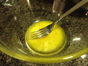 Egg yolk for turmeric-spiced veggie & chicken meatballs for babies