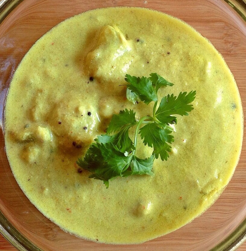 South Indian Green Yogurt Curry (Majjige Huli)