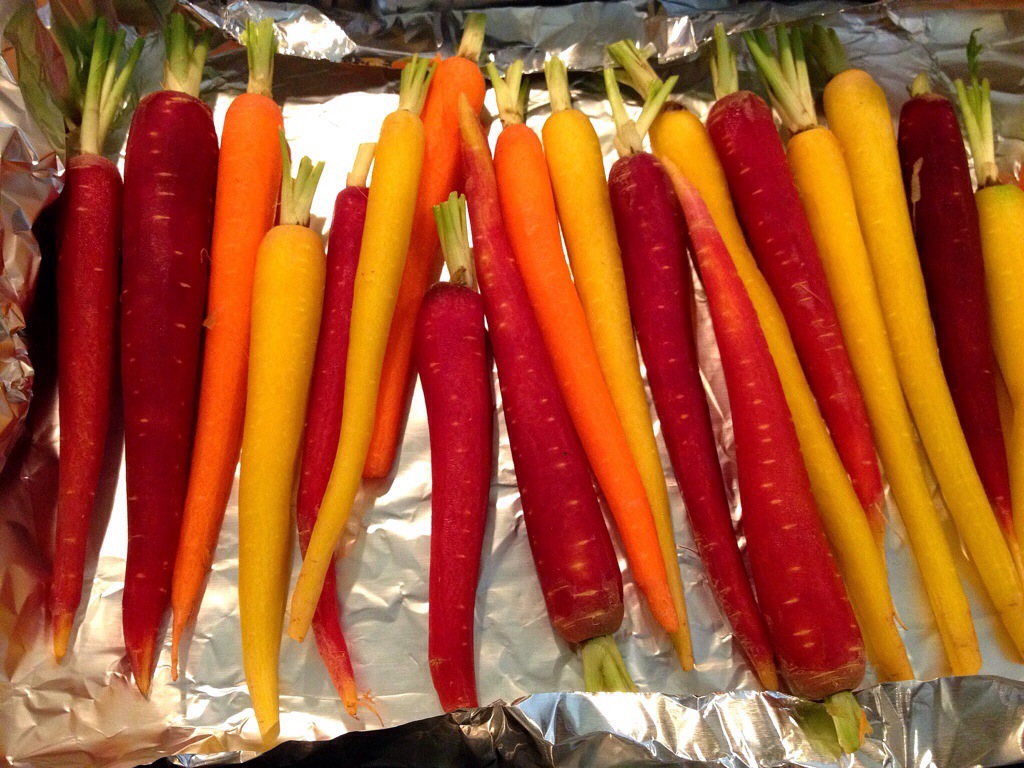 Cal-organic's multi-colored carrots