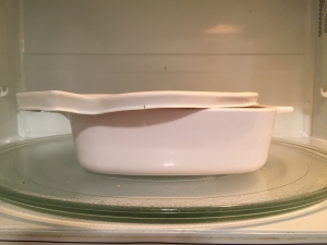 Partially covered microwave dish
