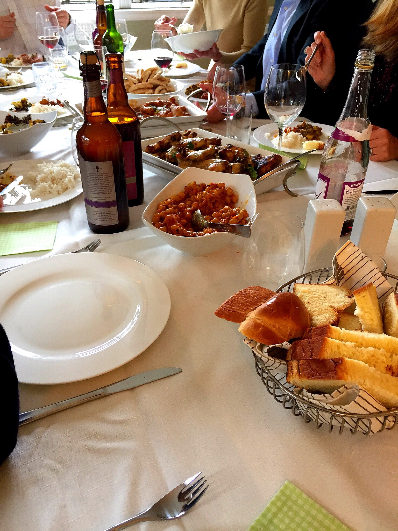 Kosher Indian Shabbat Lunch Table