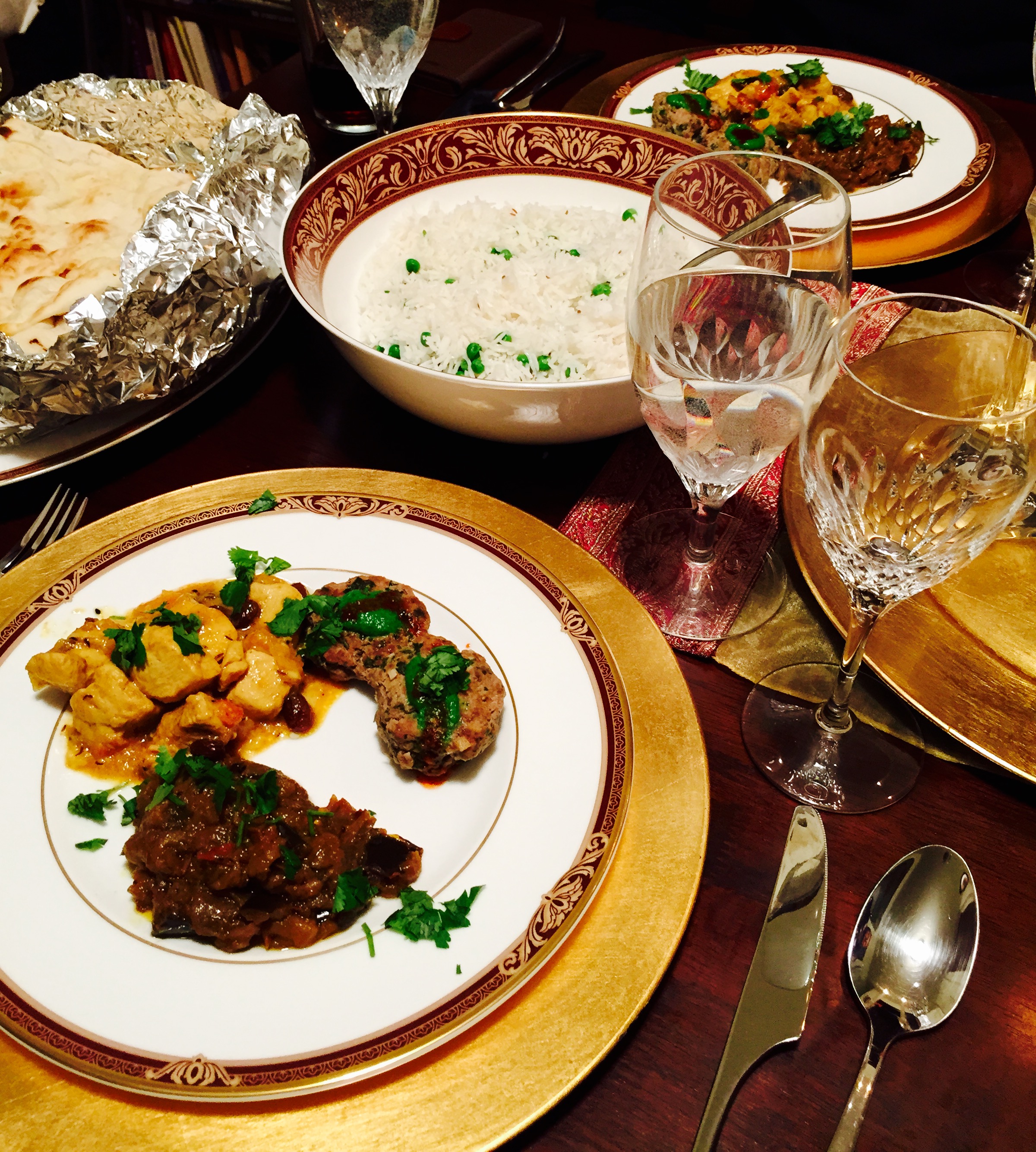 Elegant Indian dinner party