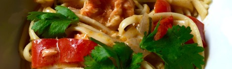 Weeknight Dinnersaver: The Culinary Tribune's One Pot Salmon Coconut Curry Pasta