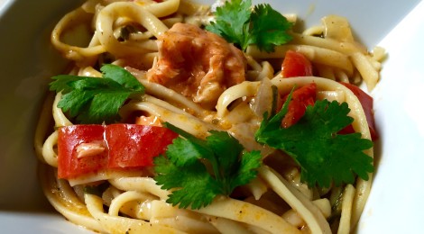 Weeknight Dinnersaver: The Culinary Tribune's One Pot Salmon Coconut Curry Pasta