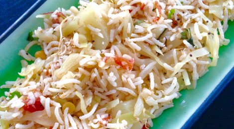 South Indian-style Cabbage & Tomato Rice