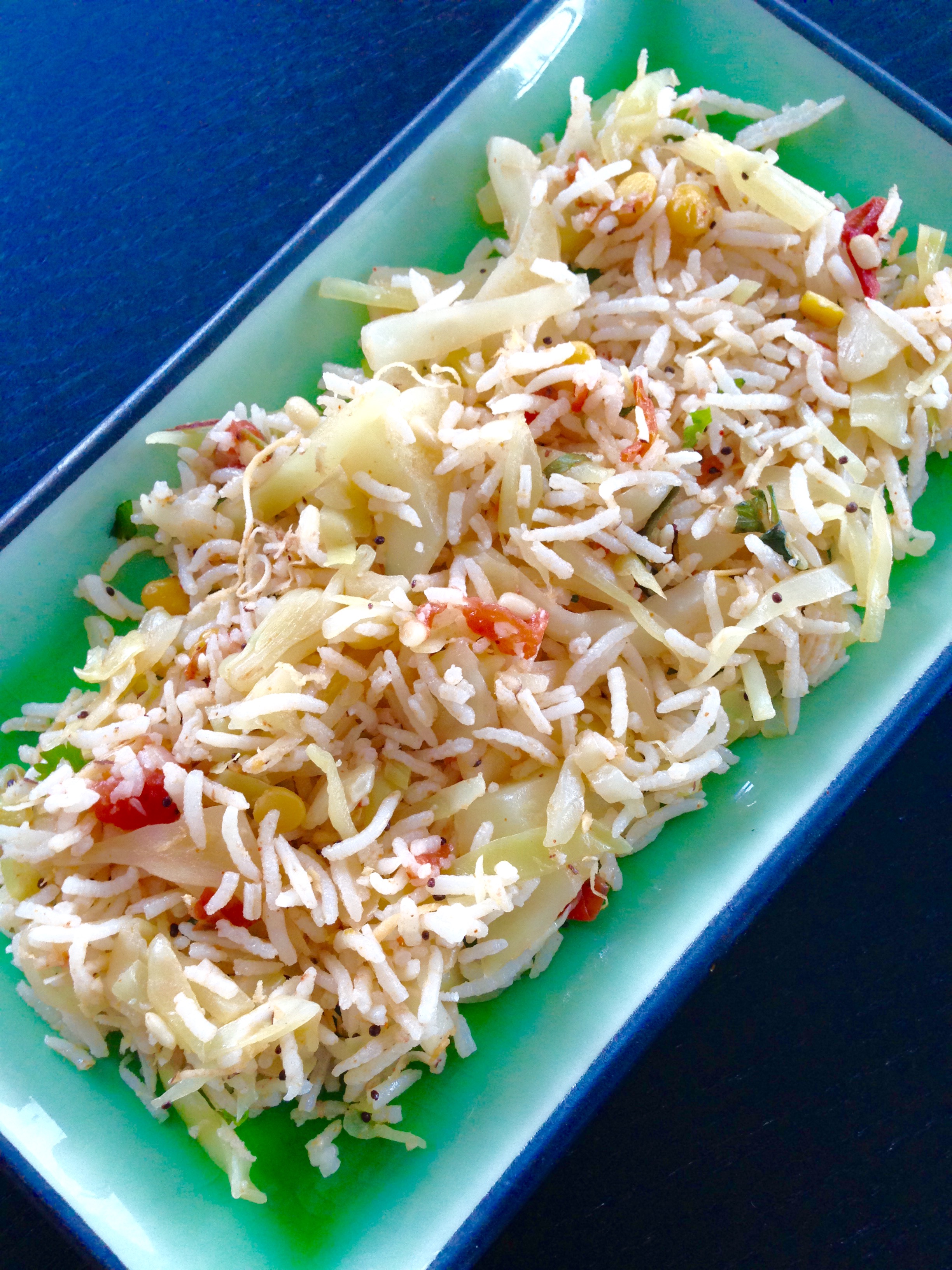 South Indian-style Cabbage & Tomato Rice