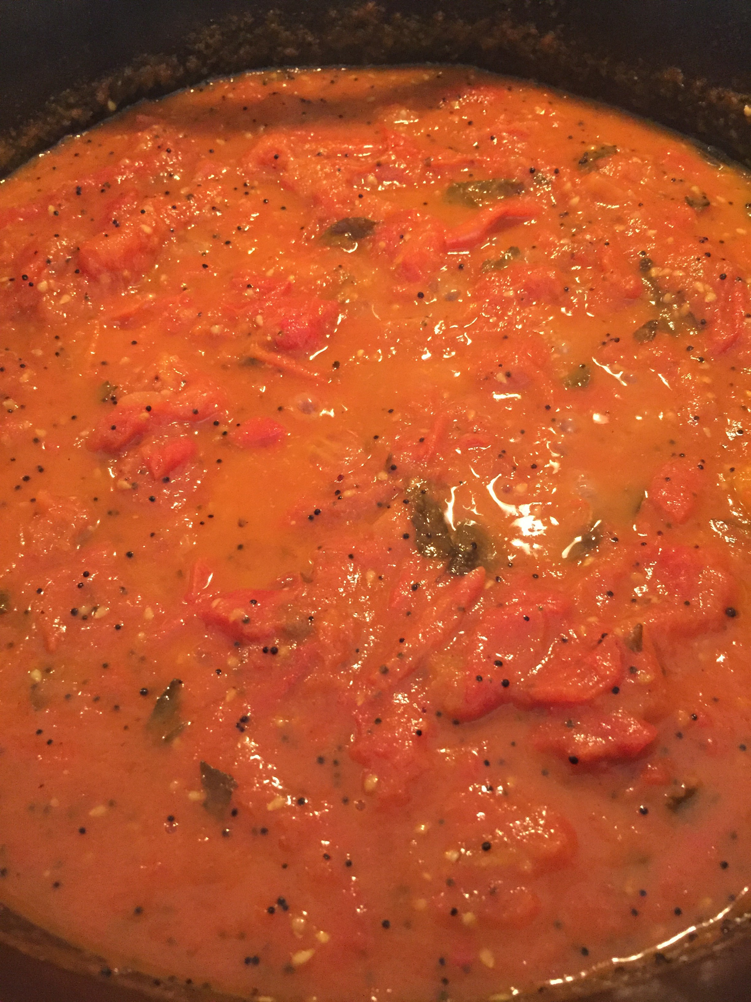 Simmering South Indian Tomato Chutney