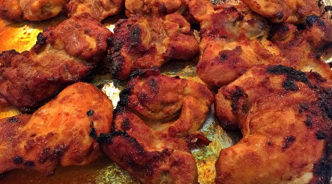 The Ultimate Chicken in 12 Minutes: Spicy Honey-Brushed Curried Chicken Thighs