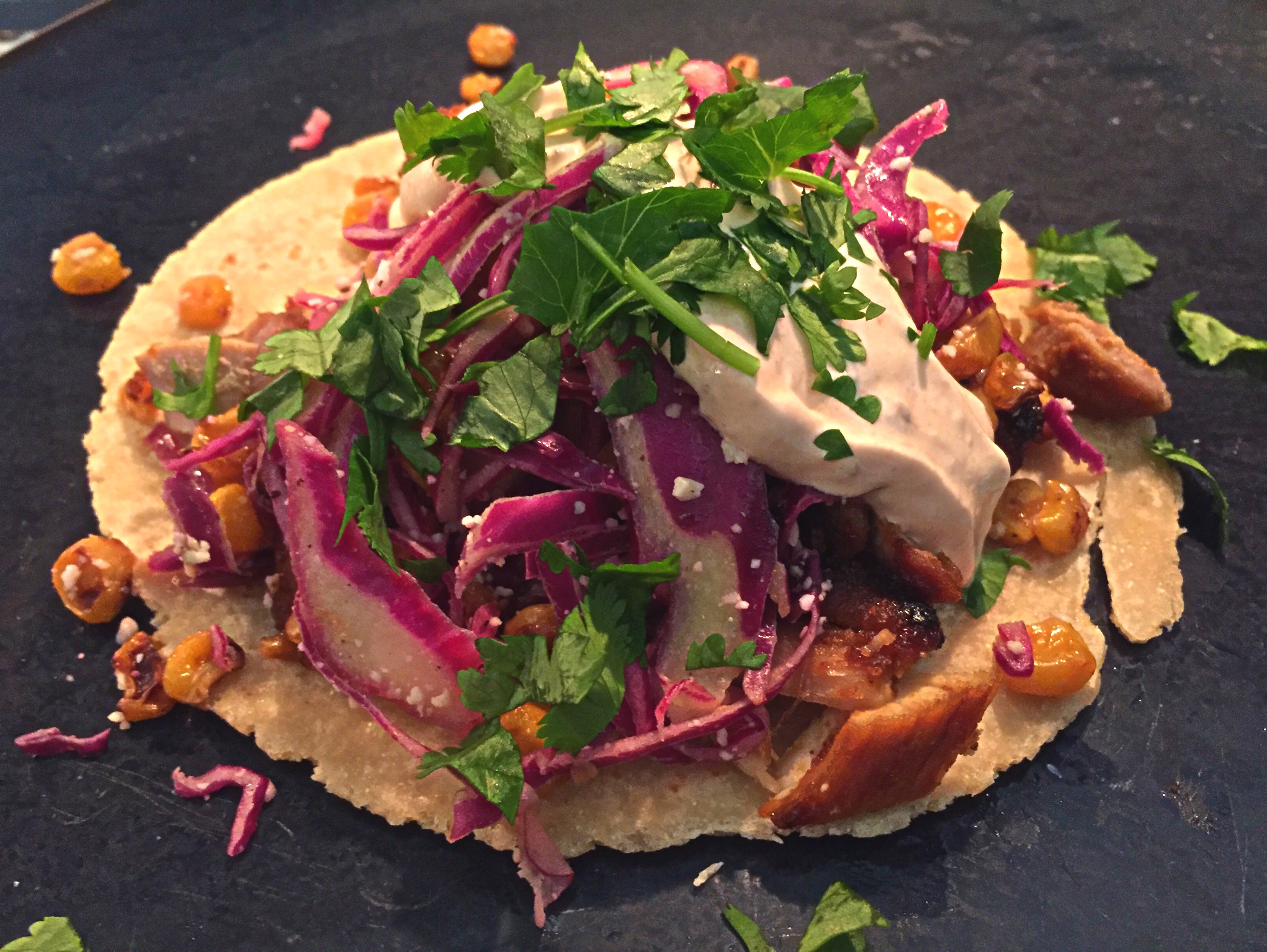 Indian Soft Tacos with Spicy Honey-Brushed Curried Chicken Thighs