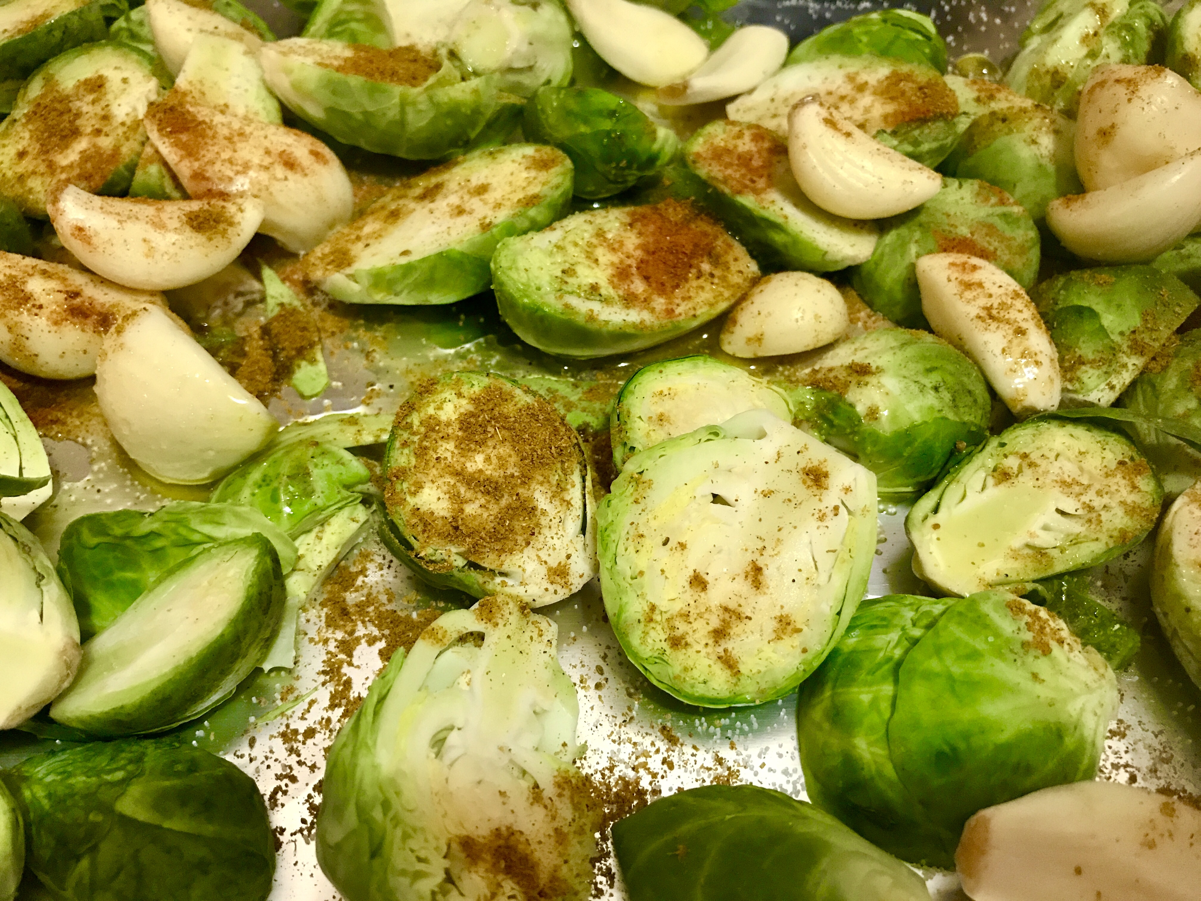 Roasted Curried Brussels Sprouts