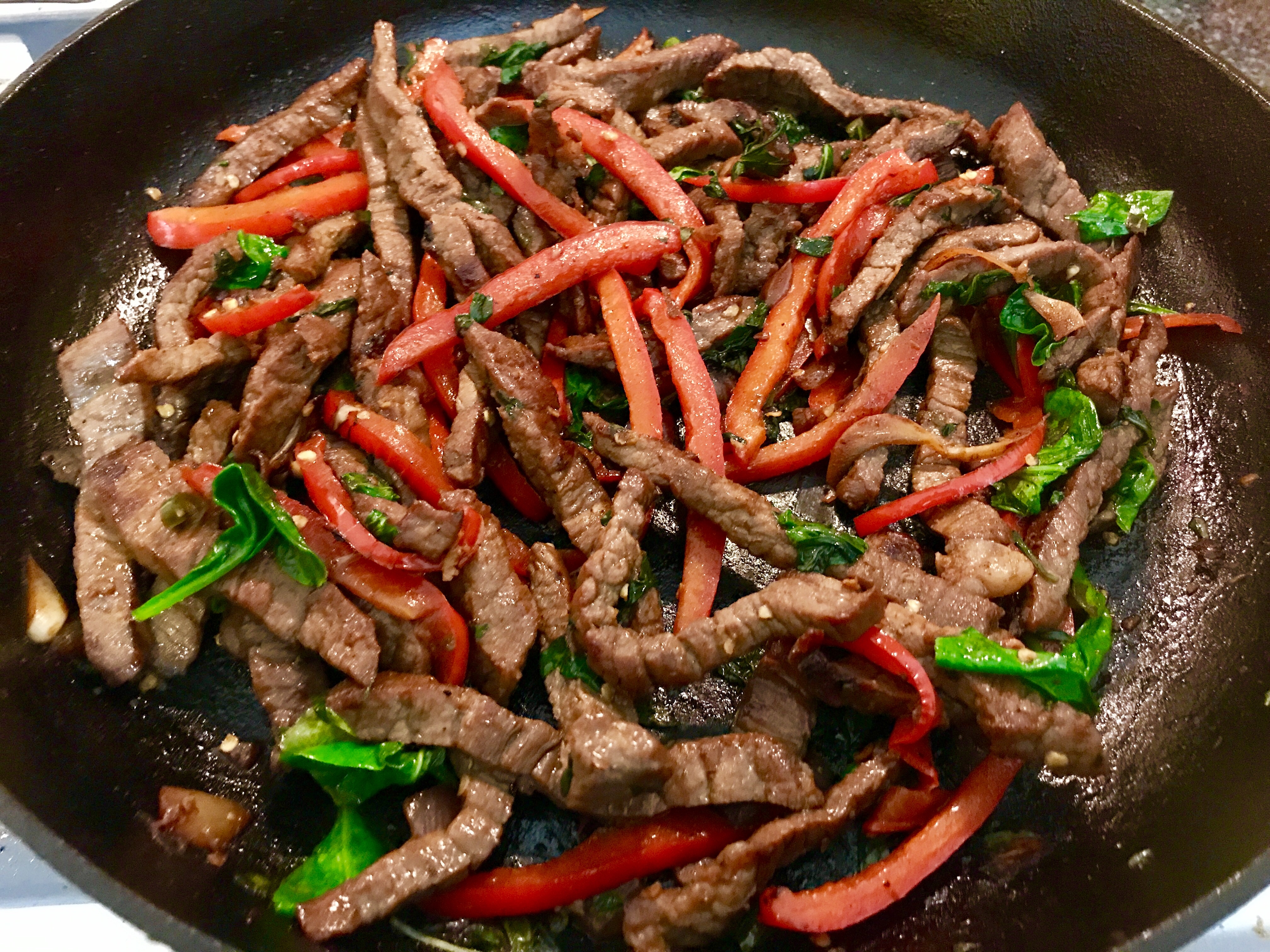 Thai-Style Beef With Basil and Chillies (Phat Bai Horapha)