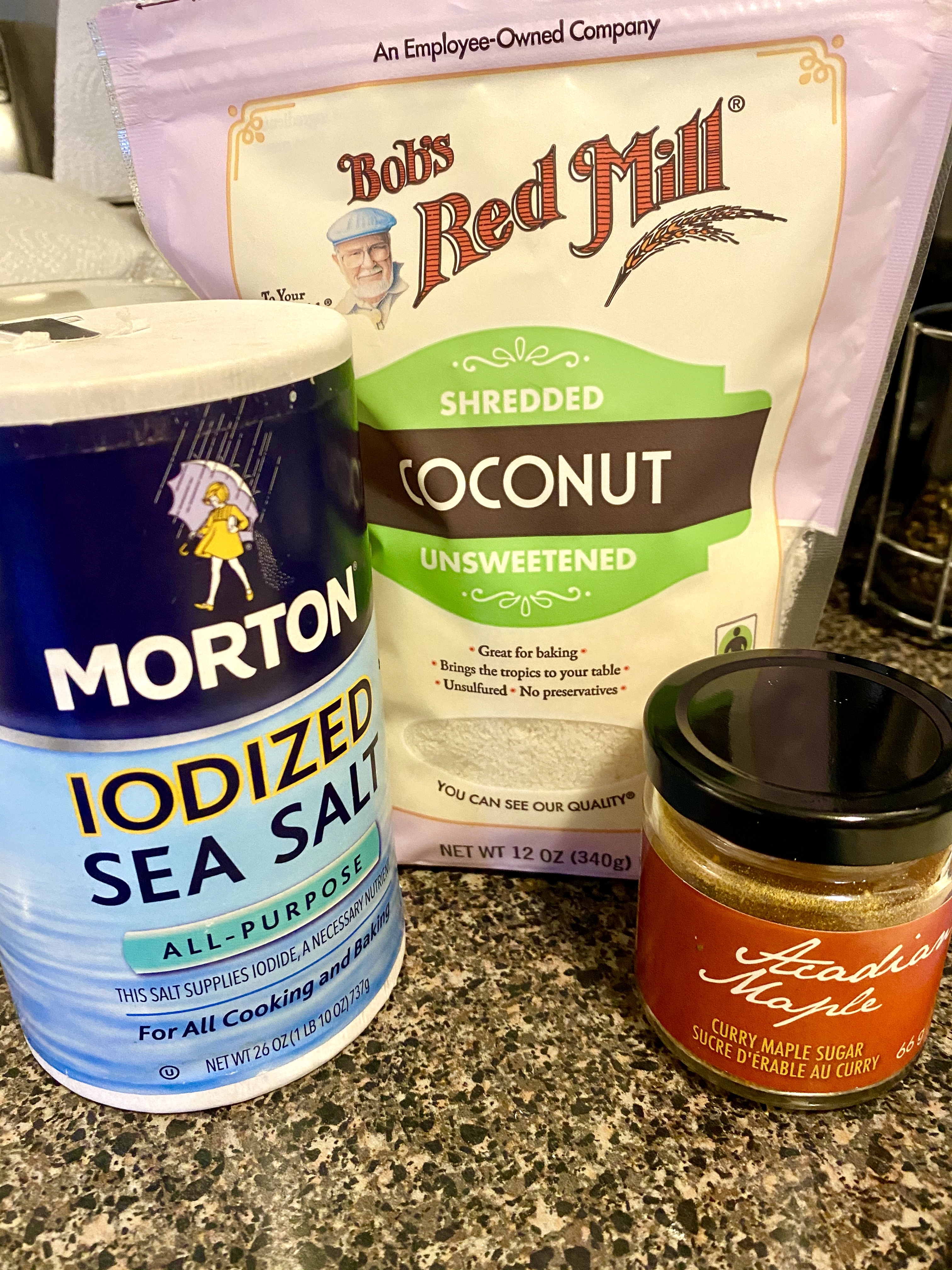 Ingredients for coconut curry glazed salmon