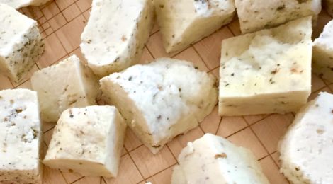 Homemade Paneer: Farmer's Cheese with Mint, Cumin, and Black Peppercorn